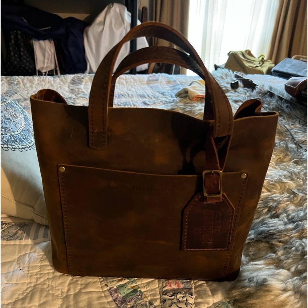 Portland Leather mini crossbody tote